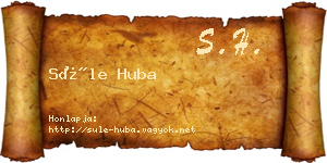 Süle Huba névjegykártya